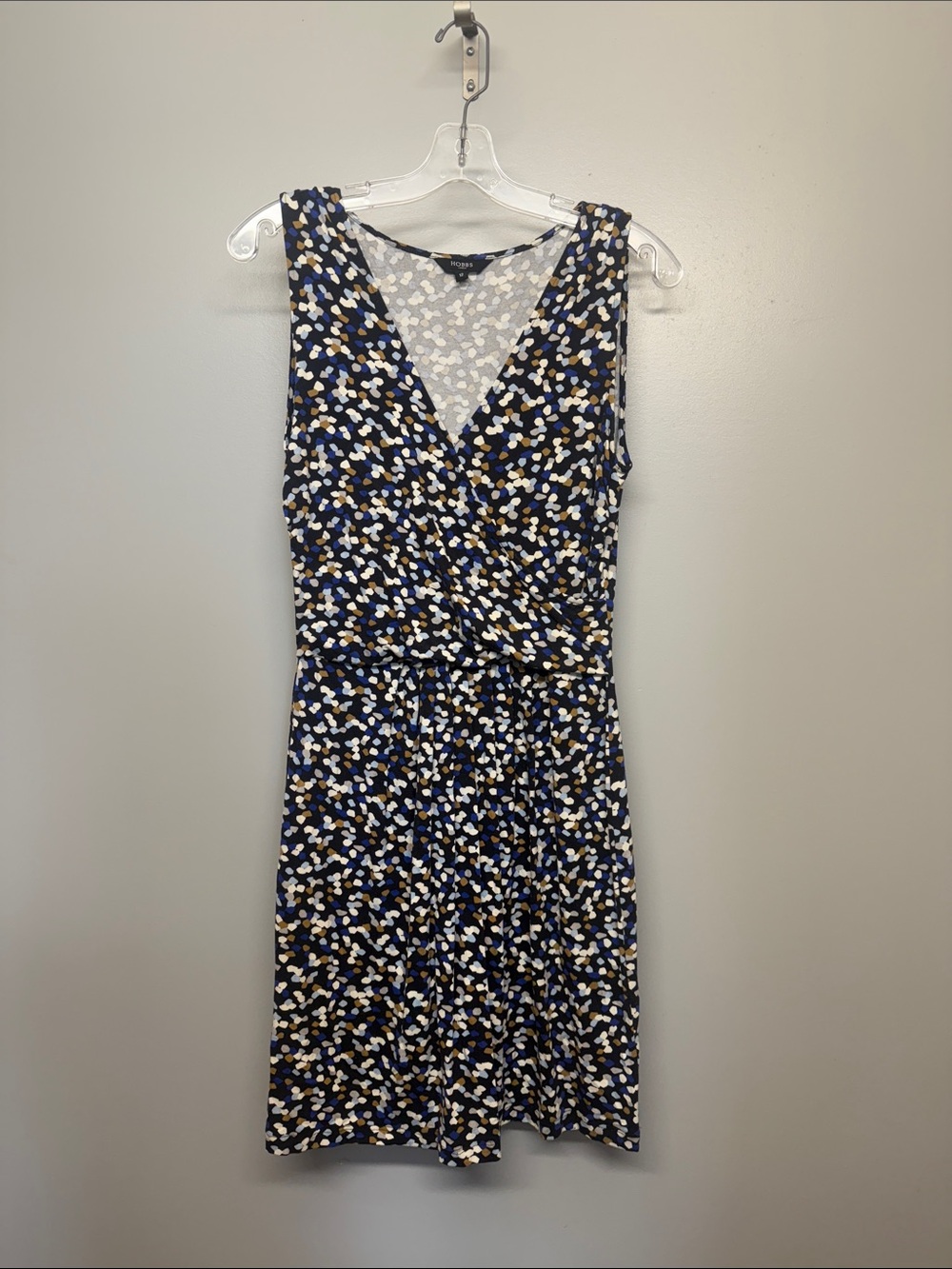 Hobbs London Printed V-Neck Midi Dress